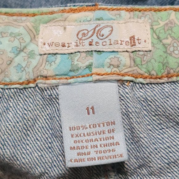 So Wear It Declare It Vintage Style Denim Shorts Size 11 - Picture 6 of 6